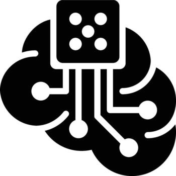 Probability, Probabilistic, Dice Glyph Solid Icon vector