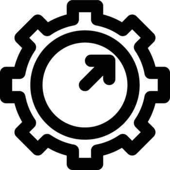 mejoramiento, creciente, optimizar contorno icono vector