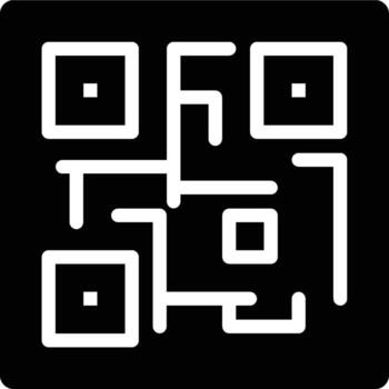 qr código, escanear, información glifo sólido icono vector