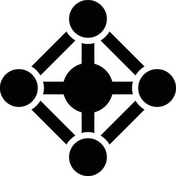 red, Internet, computadora glifo sólido icono vector