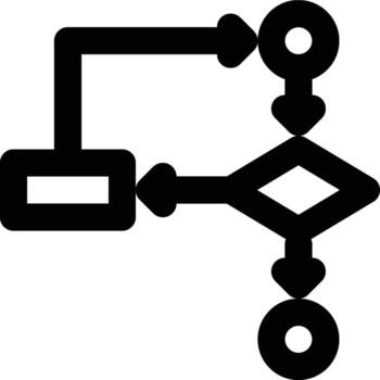 Algorithm, Diagram, Flow Outline Icon vector