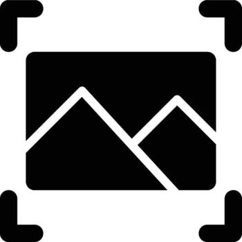 Image Identification, Image Recognition, Image Scanning Glyph Solid Icon vector