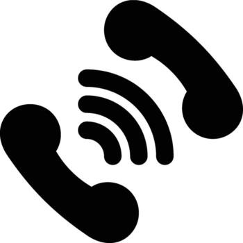 Communications, Telephone, Object Glyph Solid Icon vector