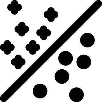 clasificación, clasificador, algoritmo contorno icono vector