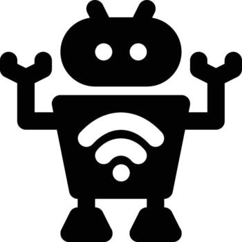 Robotic, Robot, Machine Glyph Solid Icon vector