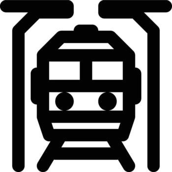 Train Station, Train, Transportation Outline Icon vector