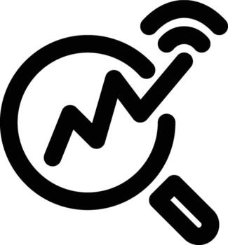 Analytic, Analysis, Data Visualization Outline Icon vector