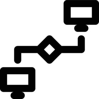 Interoperability, Network, Internet Outline Icon vector