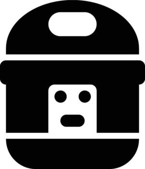 Rice Cooker, Magic Com, Cooking Glyph Solid Icon vector