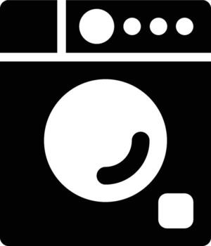 Washing Machine, Washer, Laundry Glyph Solid Icon vector