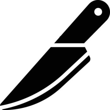 Knife, Chef, Cooking Glyph Solid Icon vector