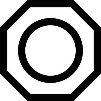 Nut, Hexagon, Tools Outline Icon vector