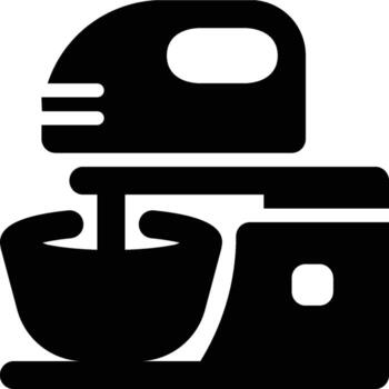 Mixer, Stand Mixer, Bread Glyph Solid Icon vector