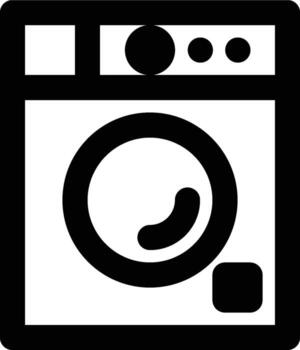 Washing Machine, Washer, Laundry Outline Icon vector