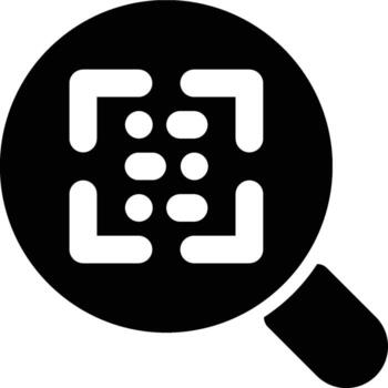 Code Generator, Search, Generator Glyph Solid Icon vector