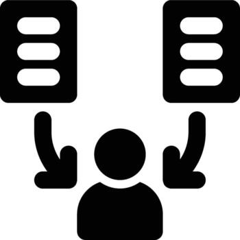 Subject Oriented, Data, File Glyph Solid Icon vector