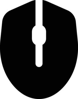 Mouse, Click, Computer Glyph Solid Icon vector