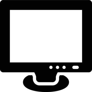 Monitor, Screen, Display Glyph Solid Icon vector