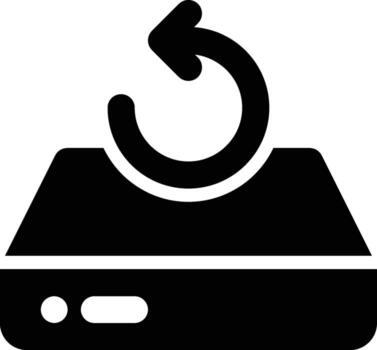 Data Recovery, Recovery, Data Glyph Solid Icon vector