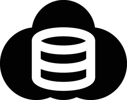 Cloud Hosted, Hosting, Cloud Glyph Solid Icon vector