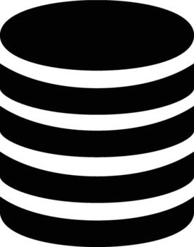 Database, Data, File Glyph Solid Icon vector