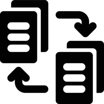 Data Replication, Replication, Data Glyph Solid Icon vector