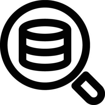 Analytical, Database, Data Outline Icon vector