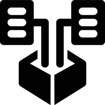 Data Sources, Sources, Data Glyph Solid Icon vector