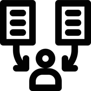 Subject Oriented, Data, File Outline Icon vector