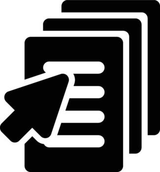 Data Selection, Select, Data Glyph Solid Icon vector