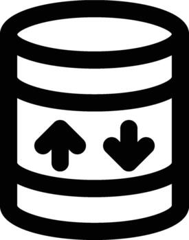 OLTP, Transaction, Database Outline Icon vector