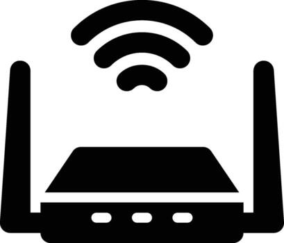 Wifi, Wireless, Router Glyph Solid Icon vector