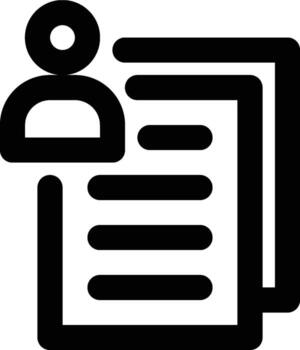 Human Resources Data, HRD, Data Outline Icon vector