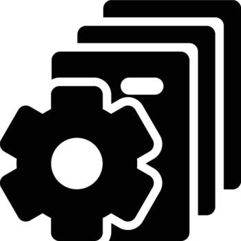 Operations Data, Data, Operations Glyph Solid Icon vector