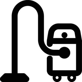 Vacuum Cleaner, Cleaning, Exhauster Outline Icon vector