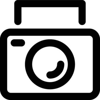 Camera, Polaroid, Instant Outline Icon vector