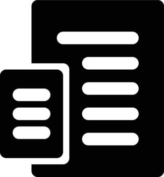 metadatos, datos, archivo glifo sólido icono vector