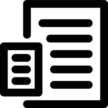 Metadata, Data, File Outline Icon vector
