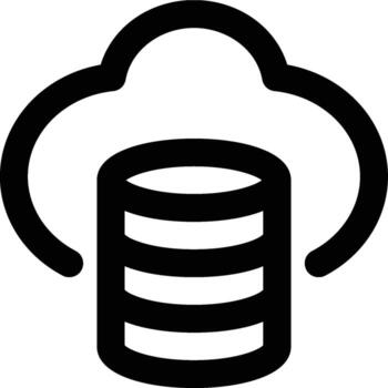 Cloud Hosted, Hosting, Cloud Outline Icon vector