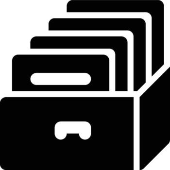 Data Archiving, Data, Archive Glyph Solid Icon vector