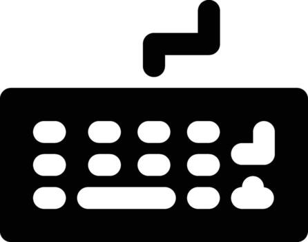 Keyboard, Typing, Input Glyph Solid Icon vector