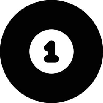 Pool, Billiard, Ball Glyph Solid Icon vector