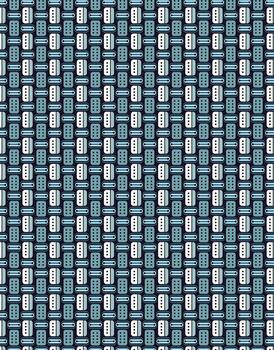 Retro Geometric Pattern with Blue and White Rectangles vector
