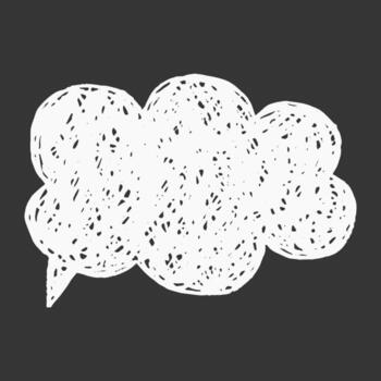 Cute crayon frame speech bubble for notes and messages. Text box chalkboard with playful hand drawn edges. Crayon speech bubble with childish doodle outline. vector