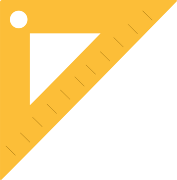2d amarillo triangular regla diseño simbolizando geometría y matemáticas herramientas, genial para escuela, estudiar, y educativo gráfico diseño proyectos png