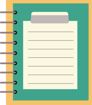 2d spirale scuola taccuino con foderato carta, simboleggiante studia e apprendimento Strumenti, Perfetto per educativo disegno, Appunti, e Stazionario immagini. png