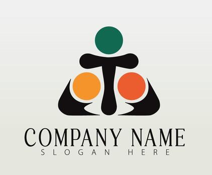 A visual identity mark that embodies the fundamental principles of stability, development, wisdom, warmth, and compassion. vector