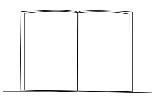 Notebook continuous one line minimalist outline sketch vector