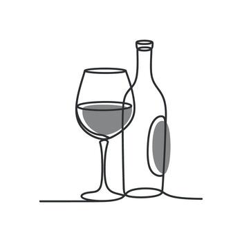 elegante lineal bebida vaso y envase en claro fondo vector