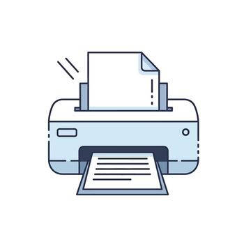 Document Printing Machine Icon vector